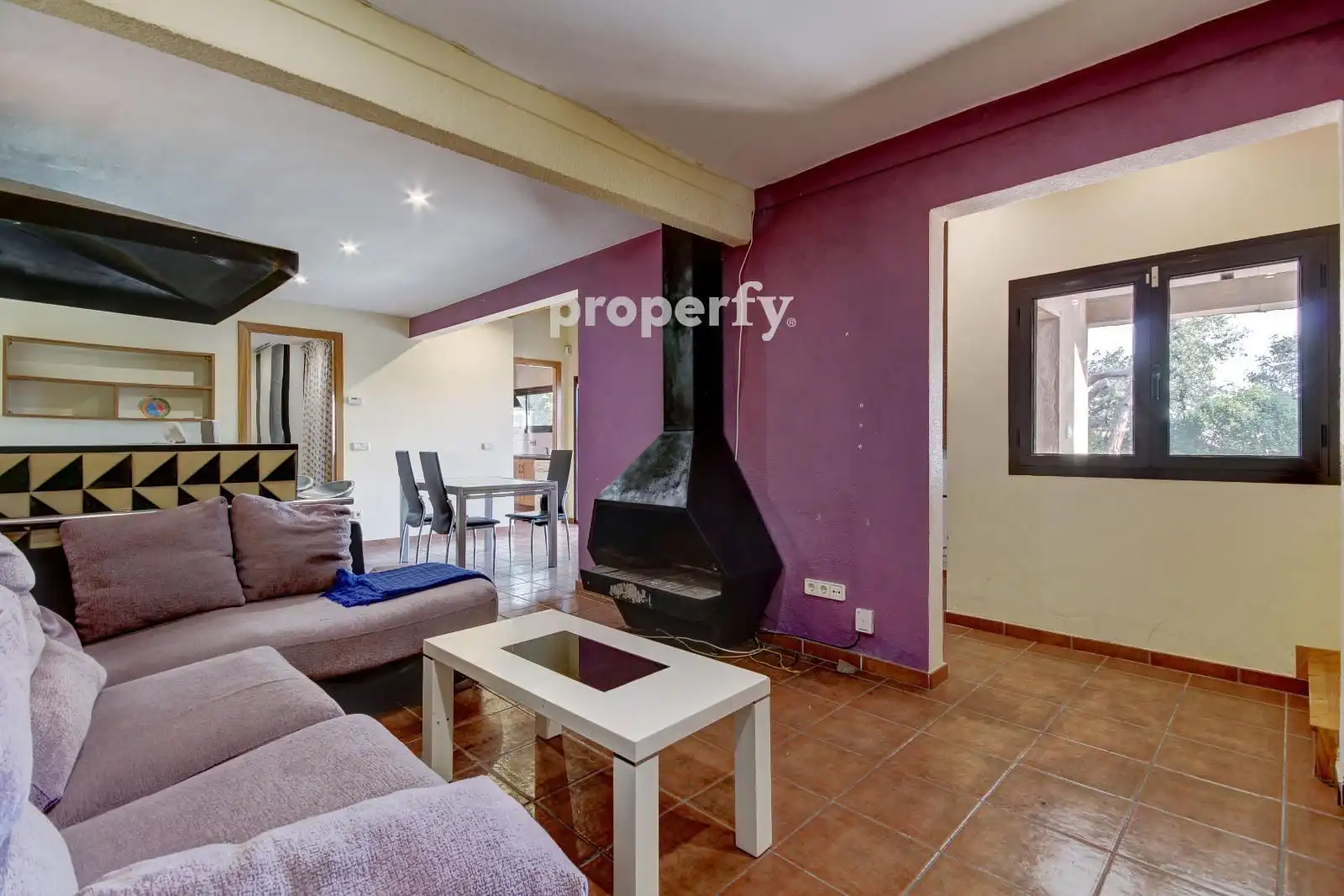 Living room of Houses for sale in Caldes de Malavella  with Heating, Private garden and Parquet flooring