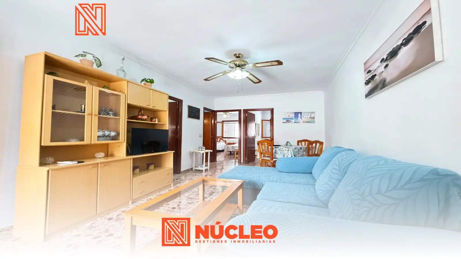 Wohnzimmer von Einfamilien-Reihenhaus zum Verkauf in Los Alcázares mit Klimaanlage, Abstellraum und Möbliert
