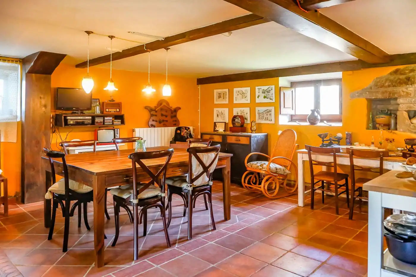 Comedor de Finca rústica en venta en Rupit i Pruit con Jardín privado