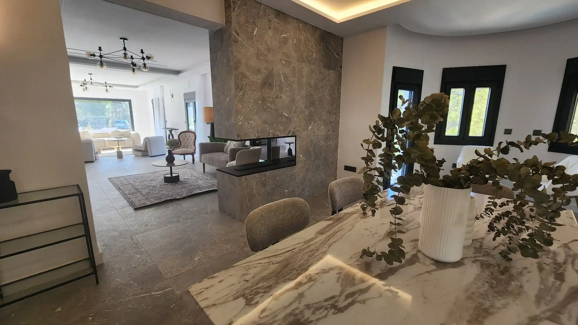 Sala de estar de Casa o chalet en venta en Altea con Aire acondicionado, Terraza y Piscina