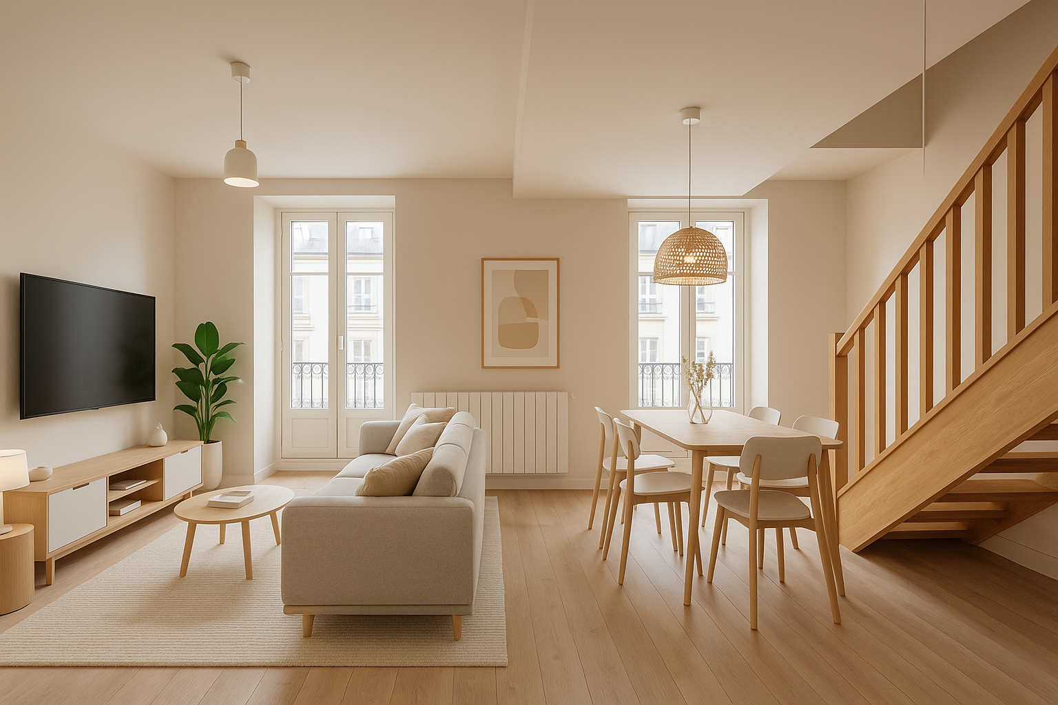 Living room of Duplex for sale in Irun   with Heating, Parquet flooring and Balcony