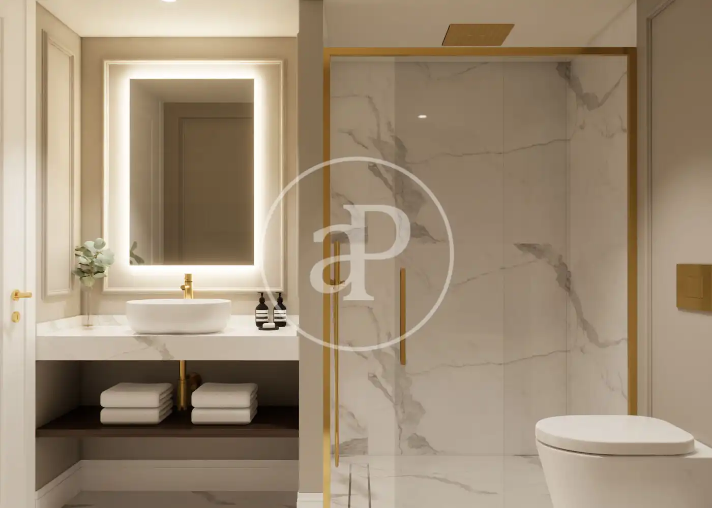 Bathroom of Flat for sale in Madrid  with Air Conditioner, Heating and Terrace