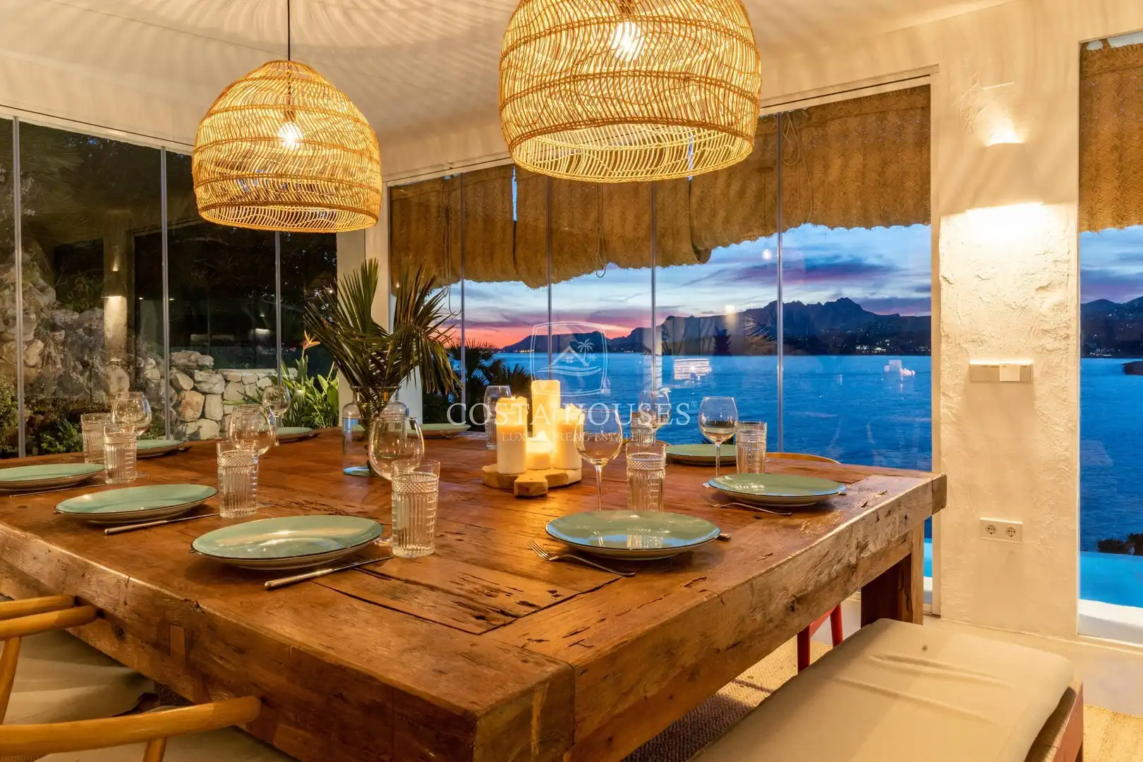 Dining room of Houses for sale in Moraira  with Air Conditioner, Private garden and Terrace