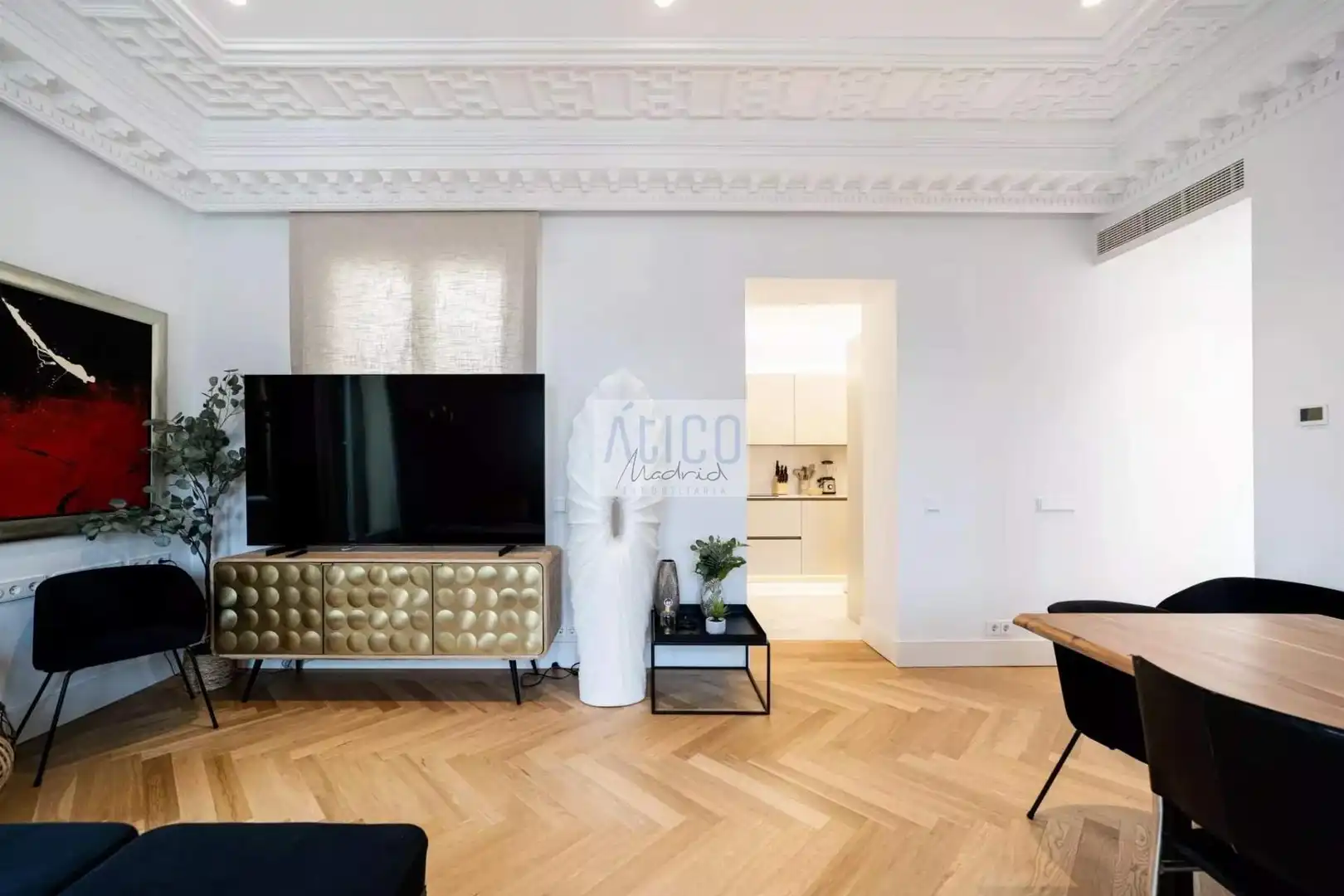 Sala d'estar de Àtic de lloguer en Madrid amb Aire condicionat, Calefacció i Terrassa