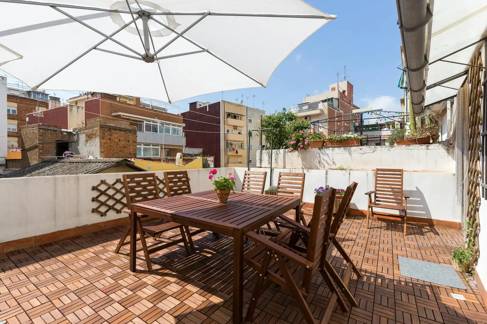 Terraza de Piso de alquiler en L'Hospitalet de Llobregat con Aire acondicionado, Calefacción y Amueblado