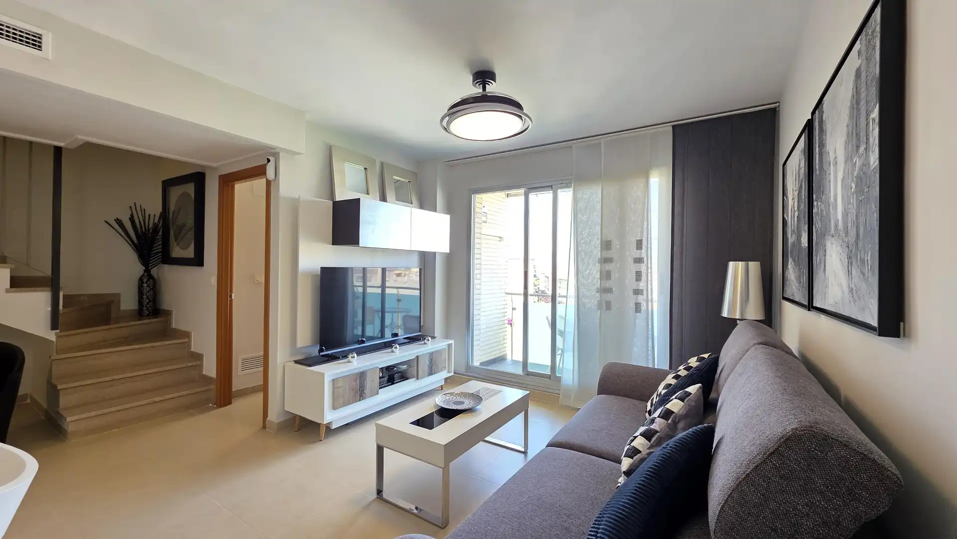 Sala de estar de Ático en venta en Gandia con Aire acondicionado, Calefacción y Terraza