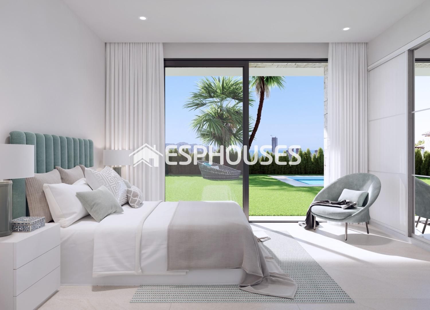 Habitación de Casa o chalet en venta en Finestrat con Aire acondicionado, Terraza y Piscina