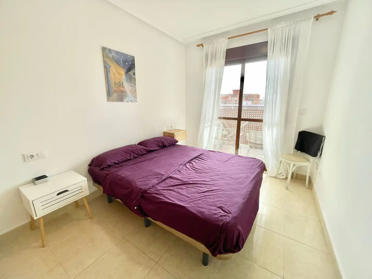Schlafzimmer von Wohnungen zur Miete in San Pedro del Pinatar mit Klimaanlage, Schwimmbad und Möbliert