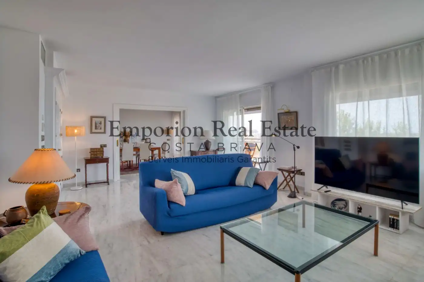 Living room of Flat for rent in Palamós  with Air Conditioner, Terrace and Furnished