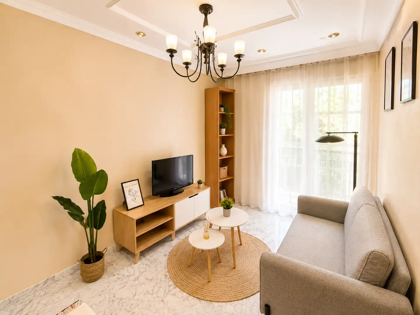 Living room of Flat for rent in Sevilla  with Air Conditioner, Terrace and Furnished