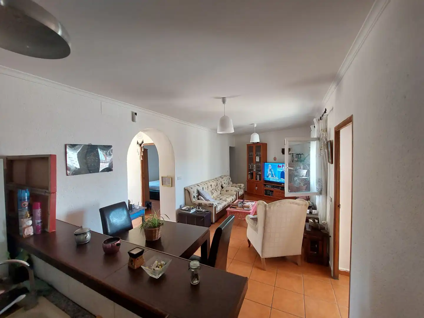 Sala de estar de Casa adosada en venta en Dénia con Jardín privado y Amueblado