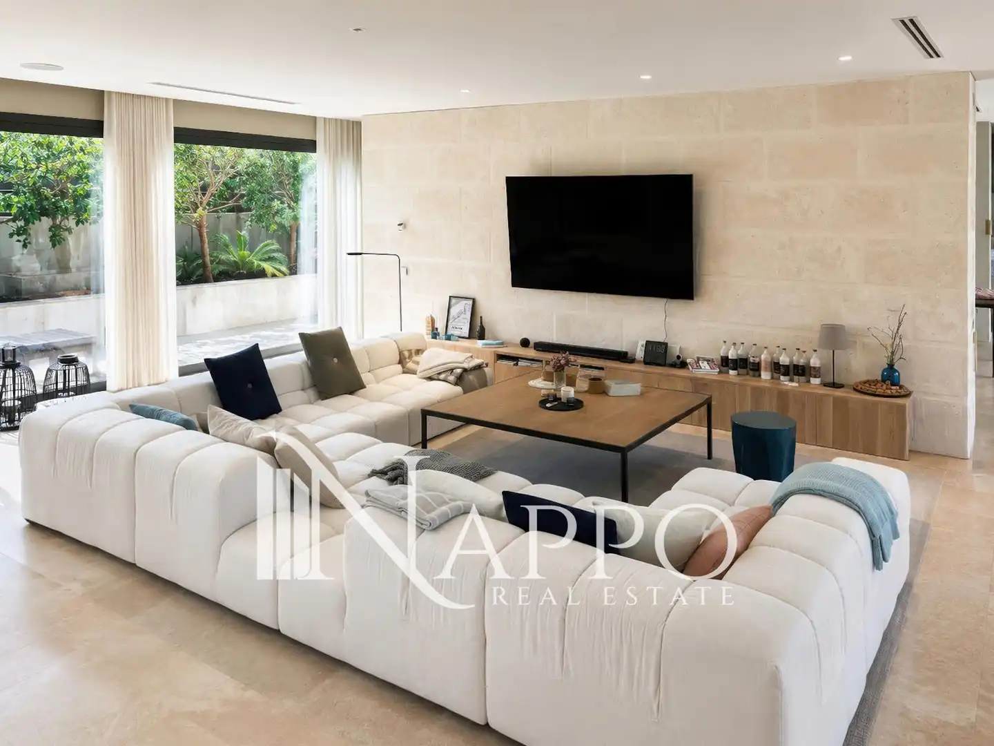 Sala d'estar de Casa o xalet en venda en Calvià amb Aire condicionat, Calefacció i Terrassa
