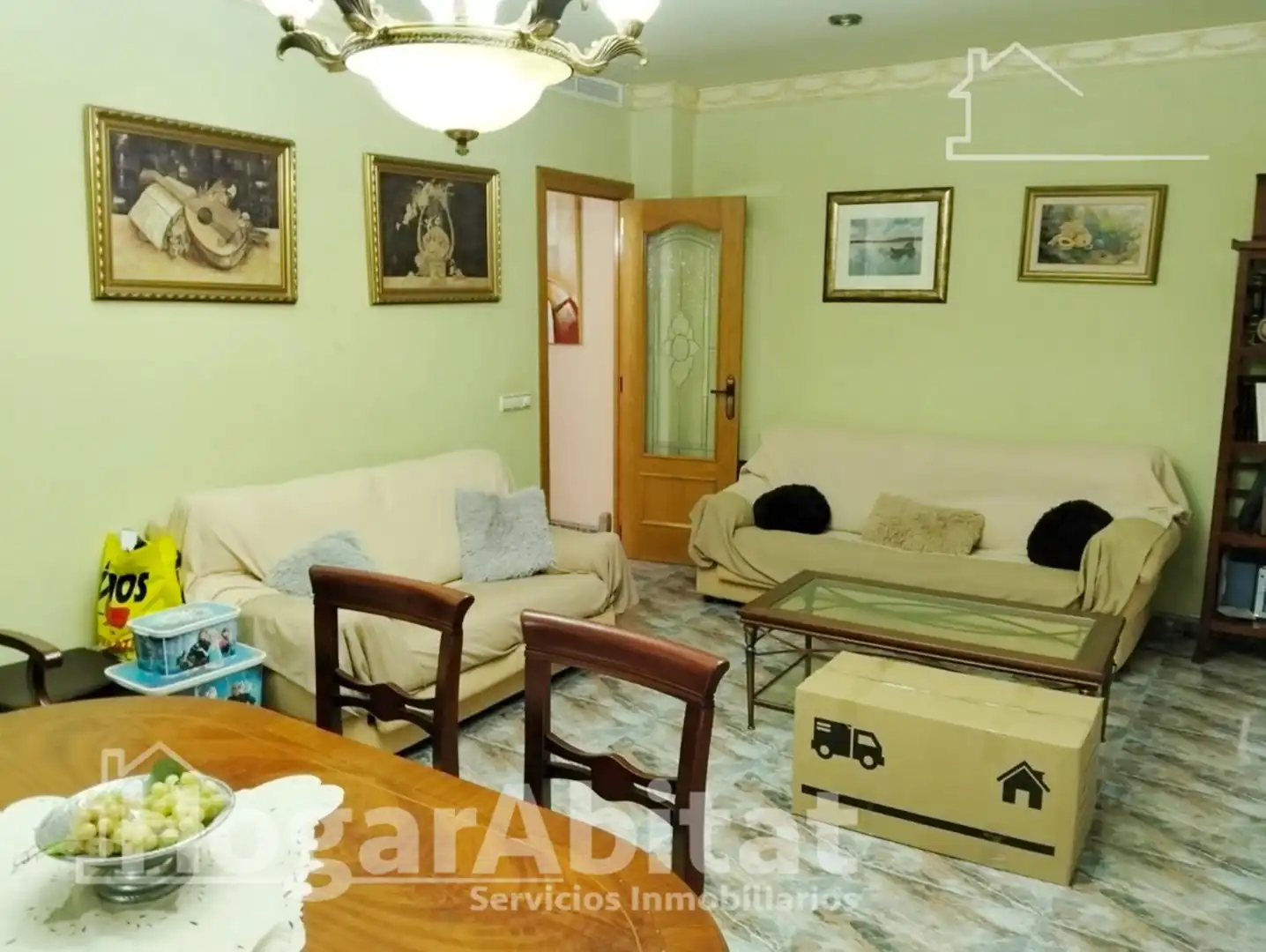 Sala d'estar de Pis en venda en Algemesí amb Aire condicionat, Traster i Moblat