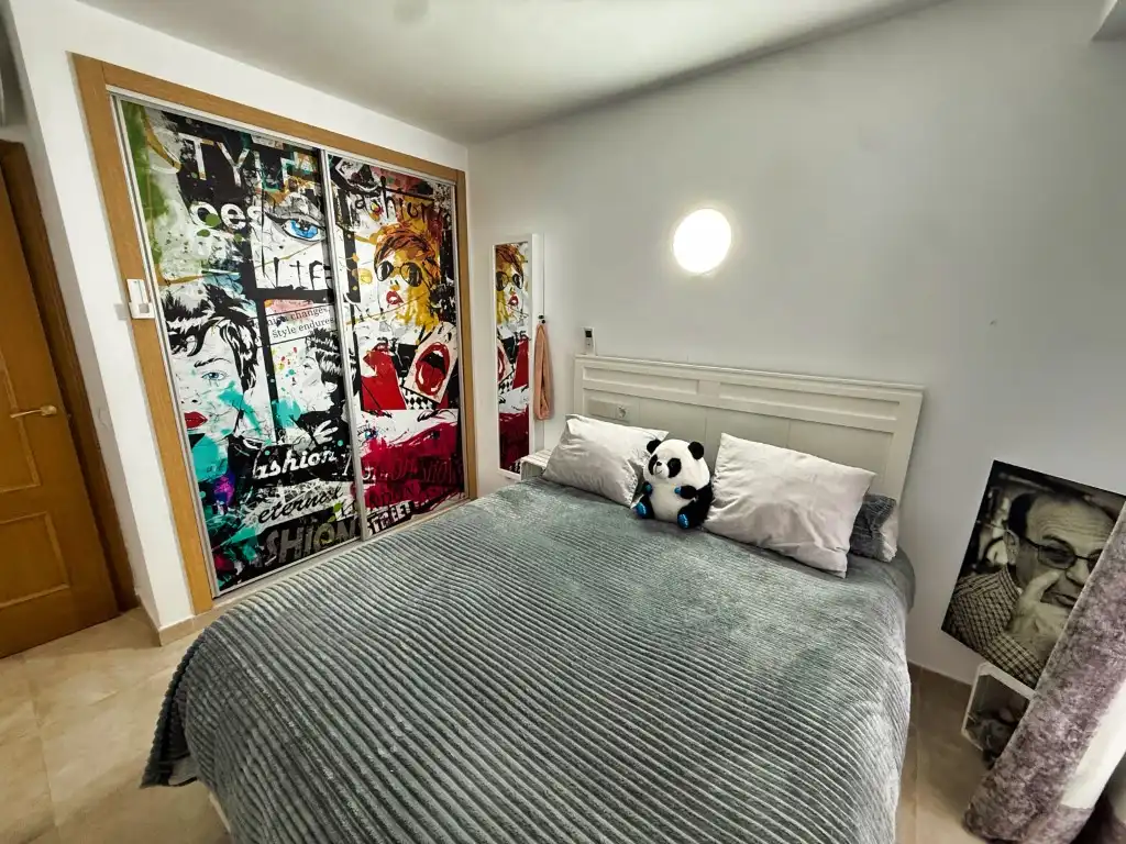 Schlafzimmer von Einfamilien-Reihenhaus zum Verkauf in  Palma de Mallorca mit Klimaanlage, Terrasse und Möbliert