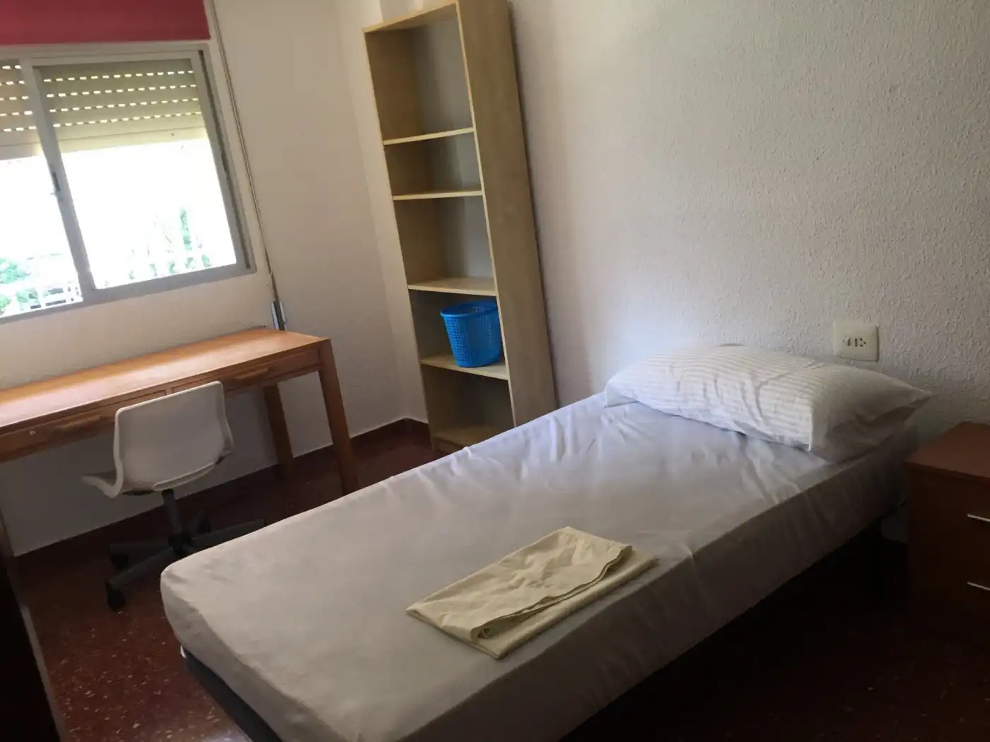 Schlafzimmer von Wohnung zur Miete in Valencia mit Terrasse, Möbliert und Balkon