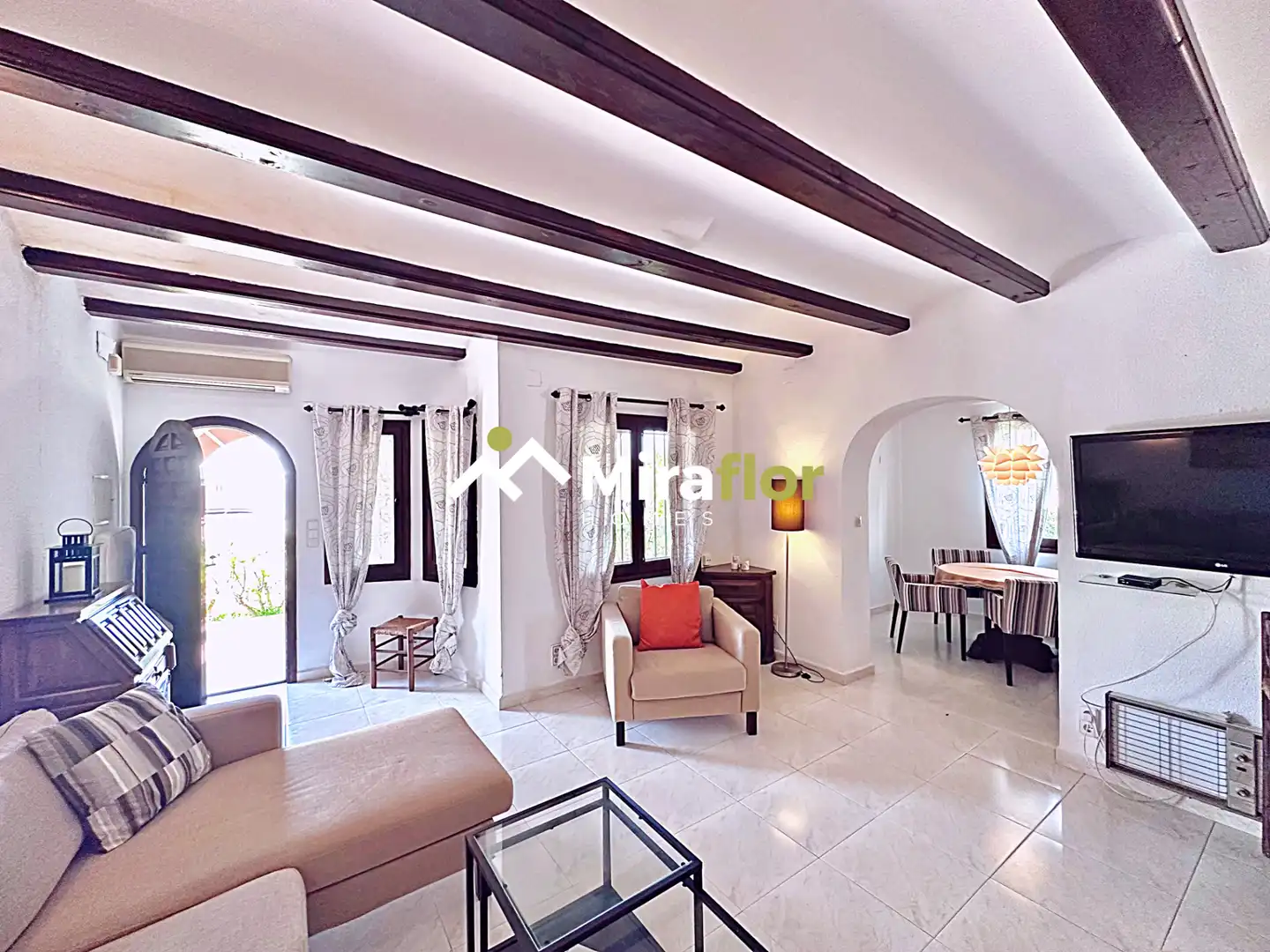 Sala de estar de Casa o chalet en venta en Els Poblets con Aire acondicionado, Jardín privado y Terraza