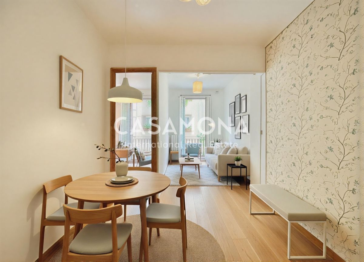 Wohnzimmer von Wohnungen zum Verkauf in  Barcelona Capital mit Klimaanlage, Terrasse und Balkon