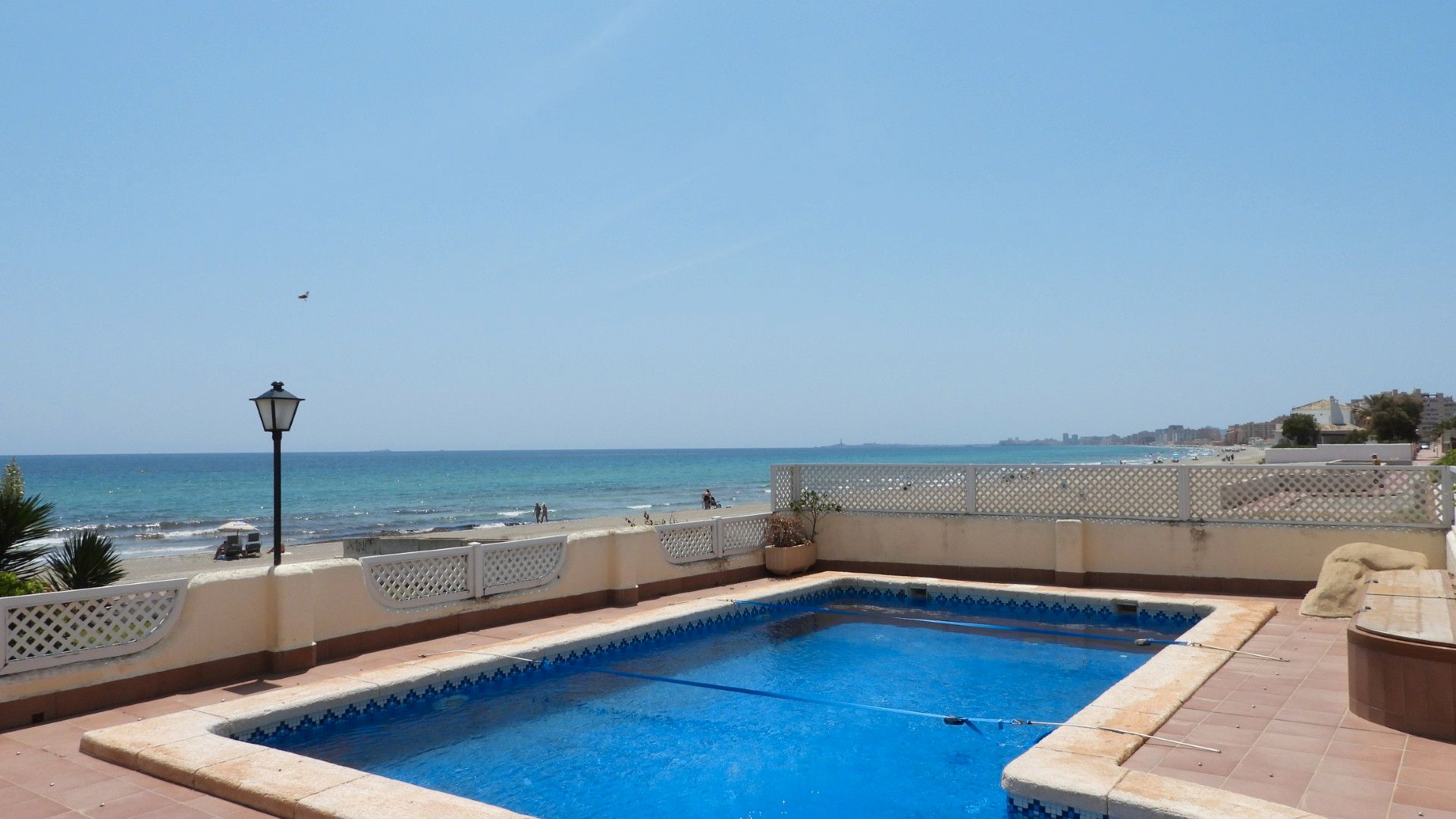 Swimming pool of Single-family semi-detached for sale in La Manga del Mar Menor  with Air Conditioner, Heating and Private garden