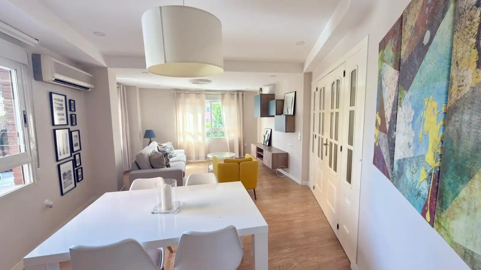 Sala d'estar de Apartament en venda en Murcia amb Aire condicionat, Terrassa i Moblat