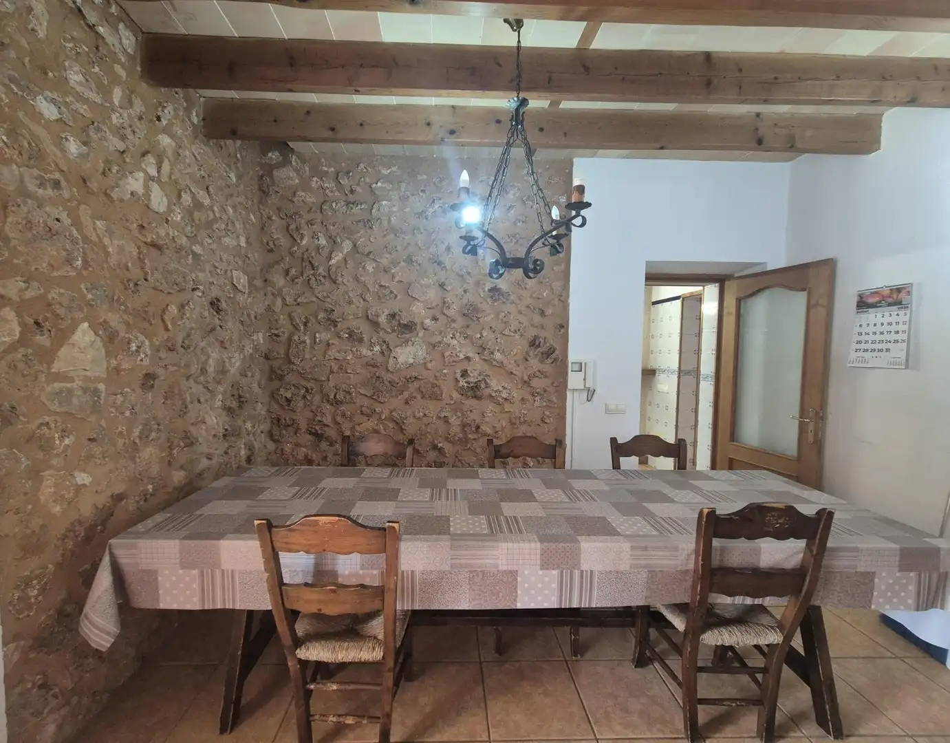 Menjador de Finca rústica de lloguer en Campos amb Aire condicionat, Calefacció i Terrassa