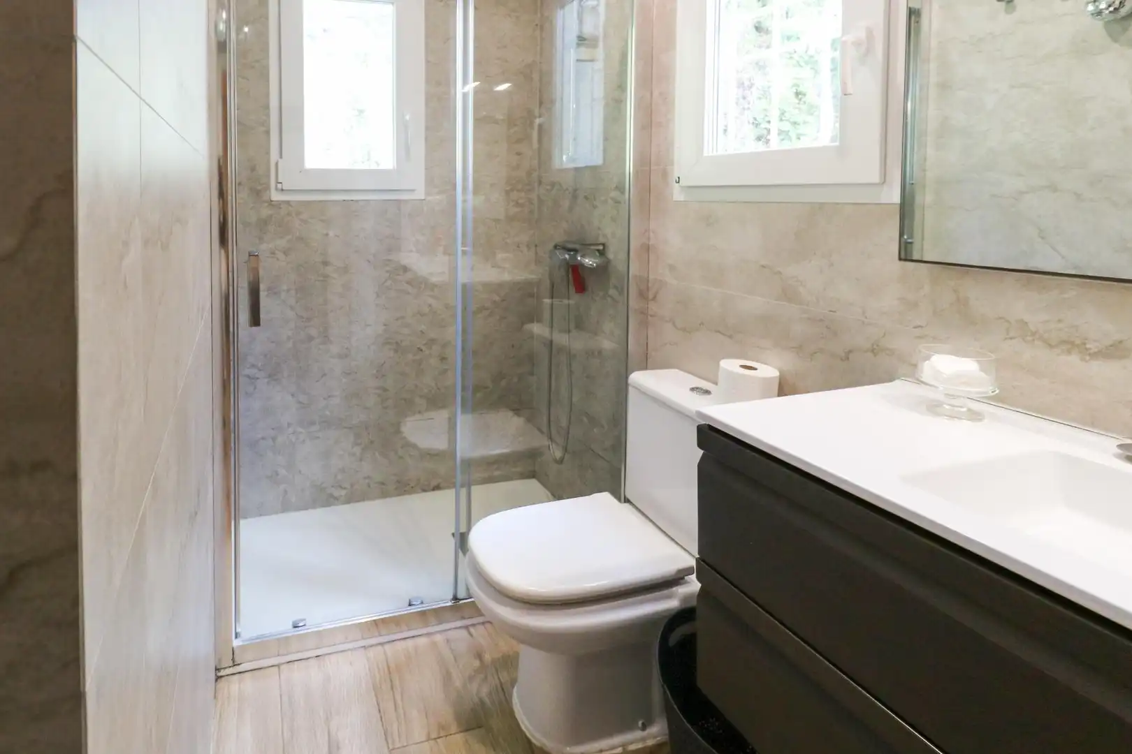 Baño de Casa o chalet de alquiler en Calafell con Aire acondicionado, Parquet y Terraza