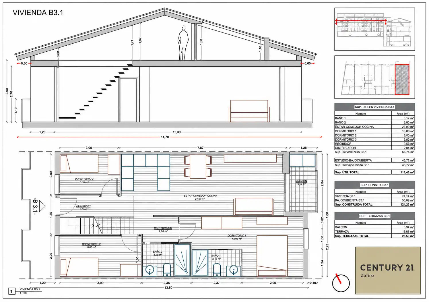 Duplex avec terrasse à vendre à Carrer d'Espronceda, 11, La Roca del Vallès, Spain B3.1, imagen 26