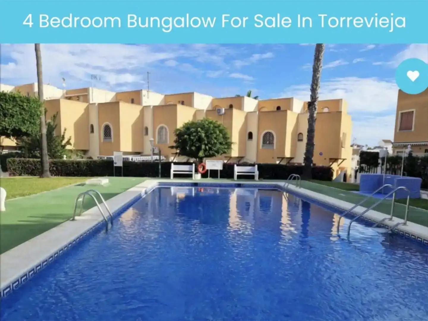 Piscina de Casa adosada en venda en Torrevieja amb Aire condicionat, Jardí privat i Piscina