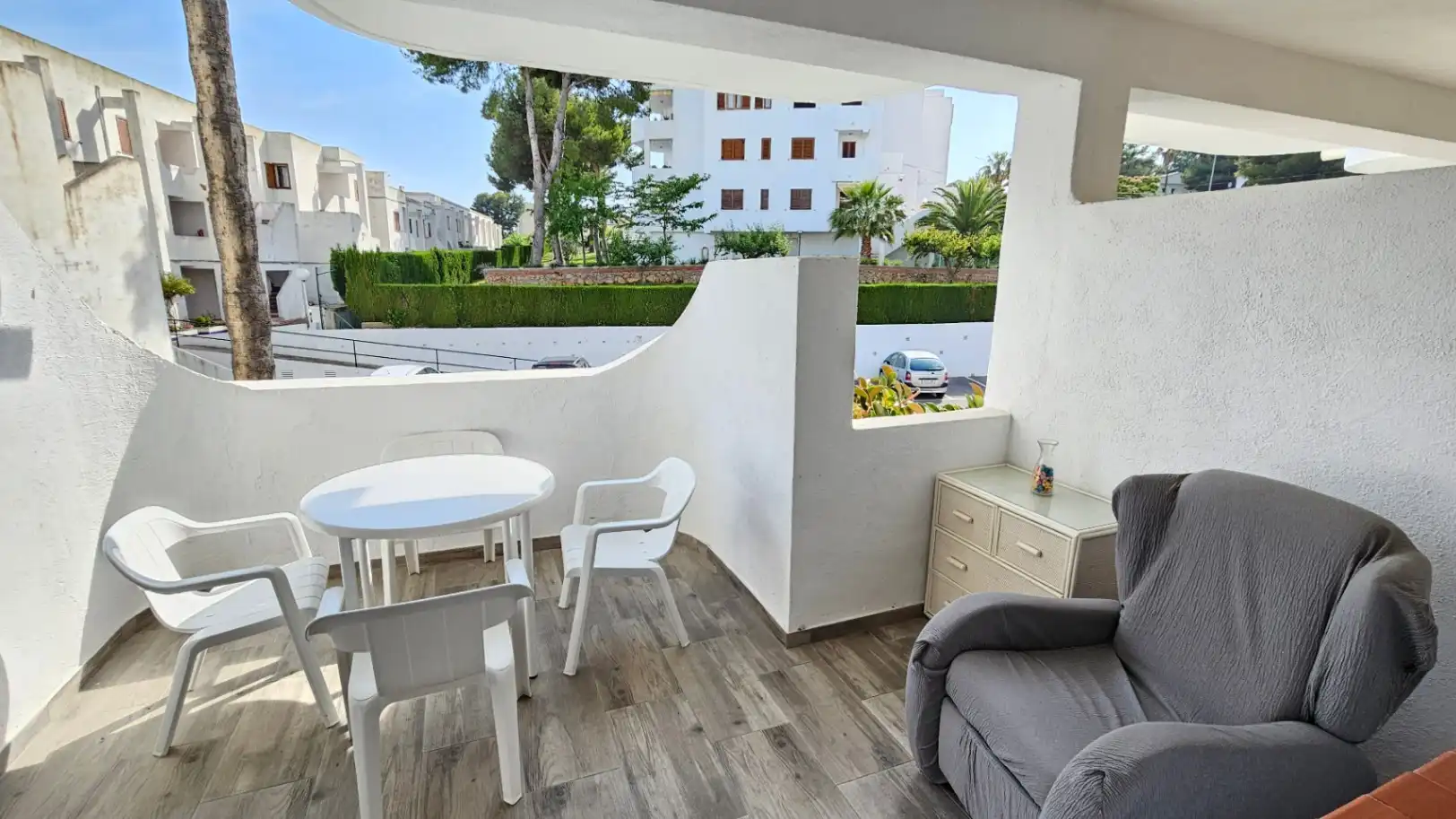 Terrasse von Wohnungen zum Verkauf in Alcalà de Xivert mit Klimaanlage, Heizung und Privatgarten