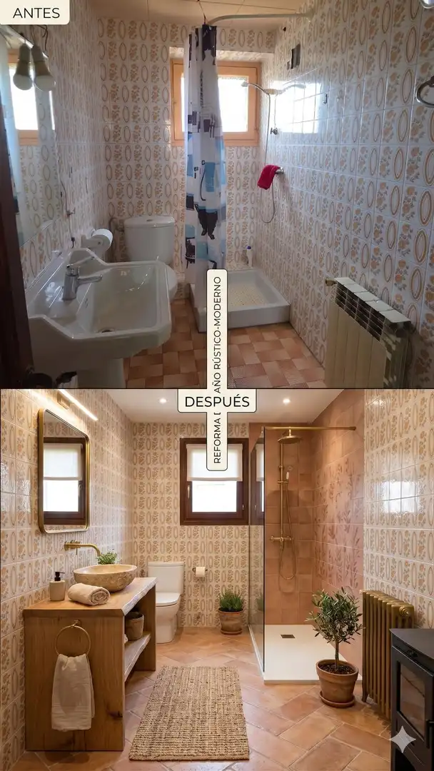 Badezimmer von Einfamilien-Reihenhaus zum Verkauf in Capellades mit Alarm