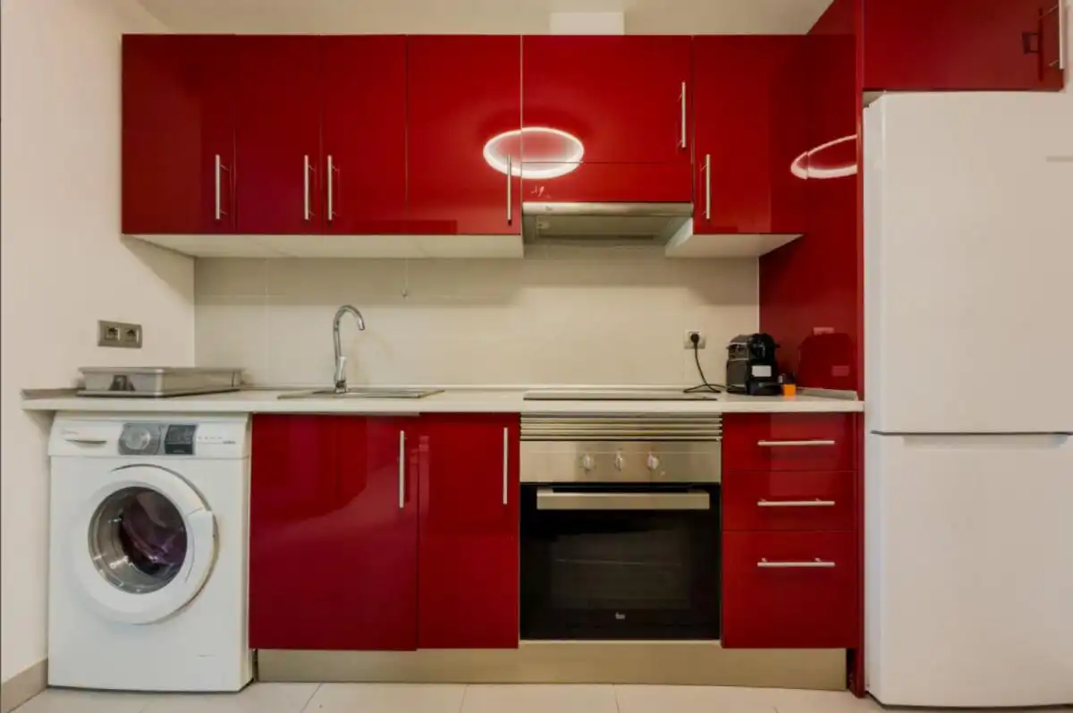 Cocina de Apartamento de alquiler en Barcelona con Aire acondicionado, Calefacción y Amueblado