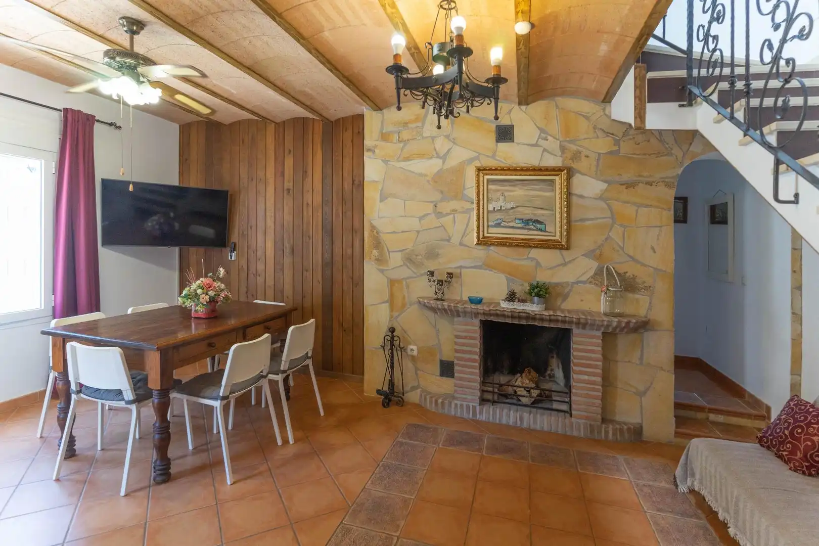 Esszimmer von Einfamilien-Reihenhaus zur Miete in Alhaurín El Grande mit Terrasse und Möbliert