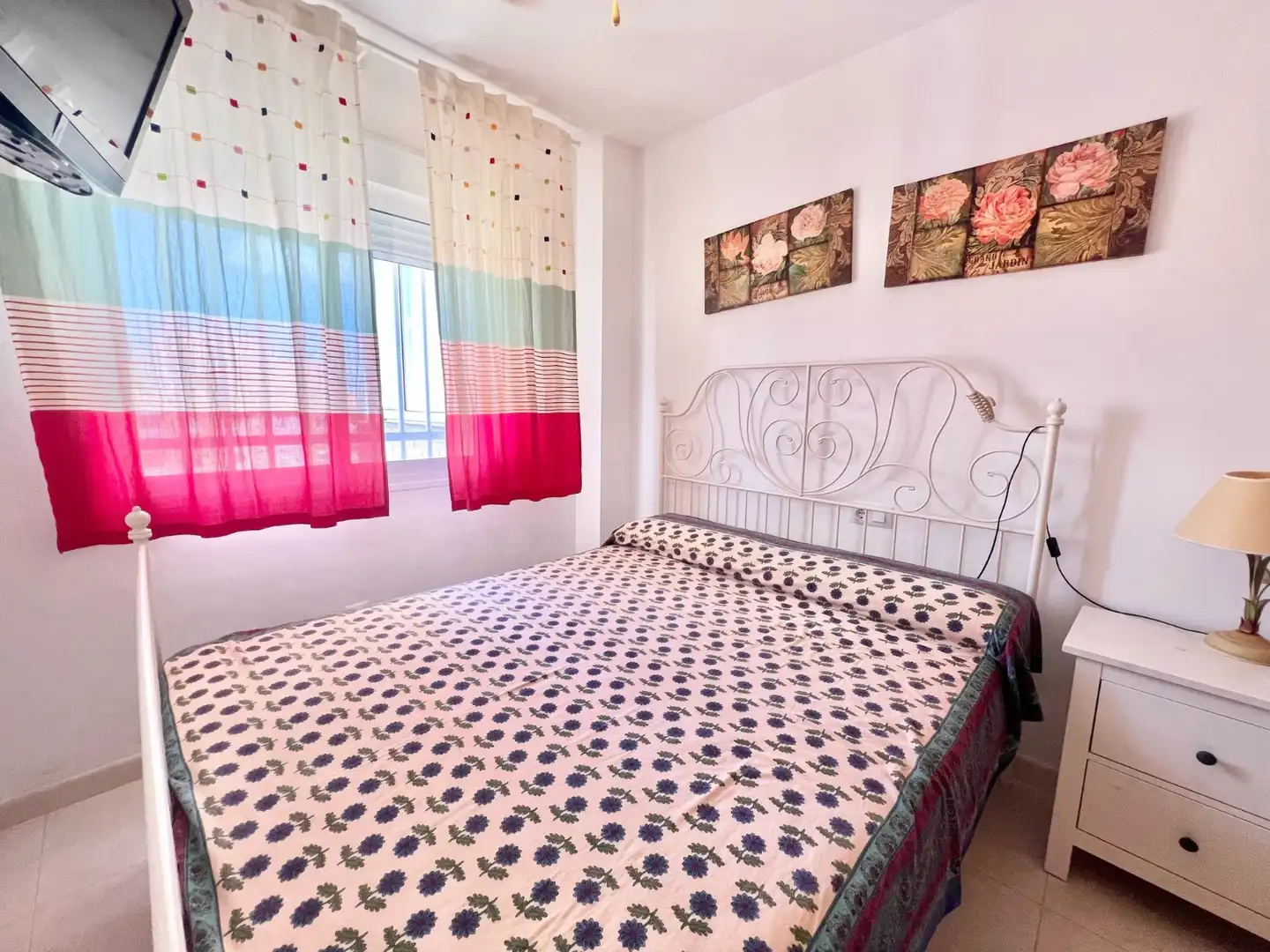 Schlafzimmer von Dachboden zur Miete in La Manga del Mar Menor mit Klimaanlage, Heizung und Terrasse