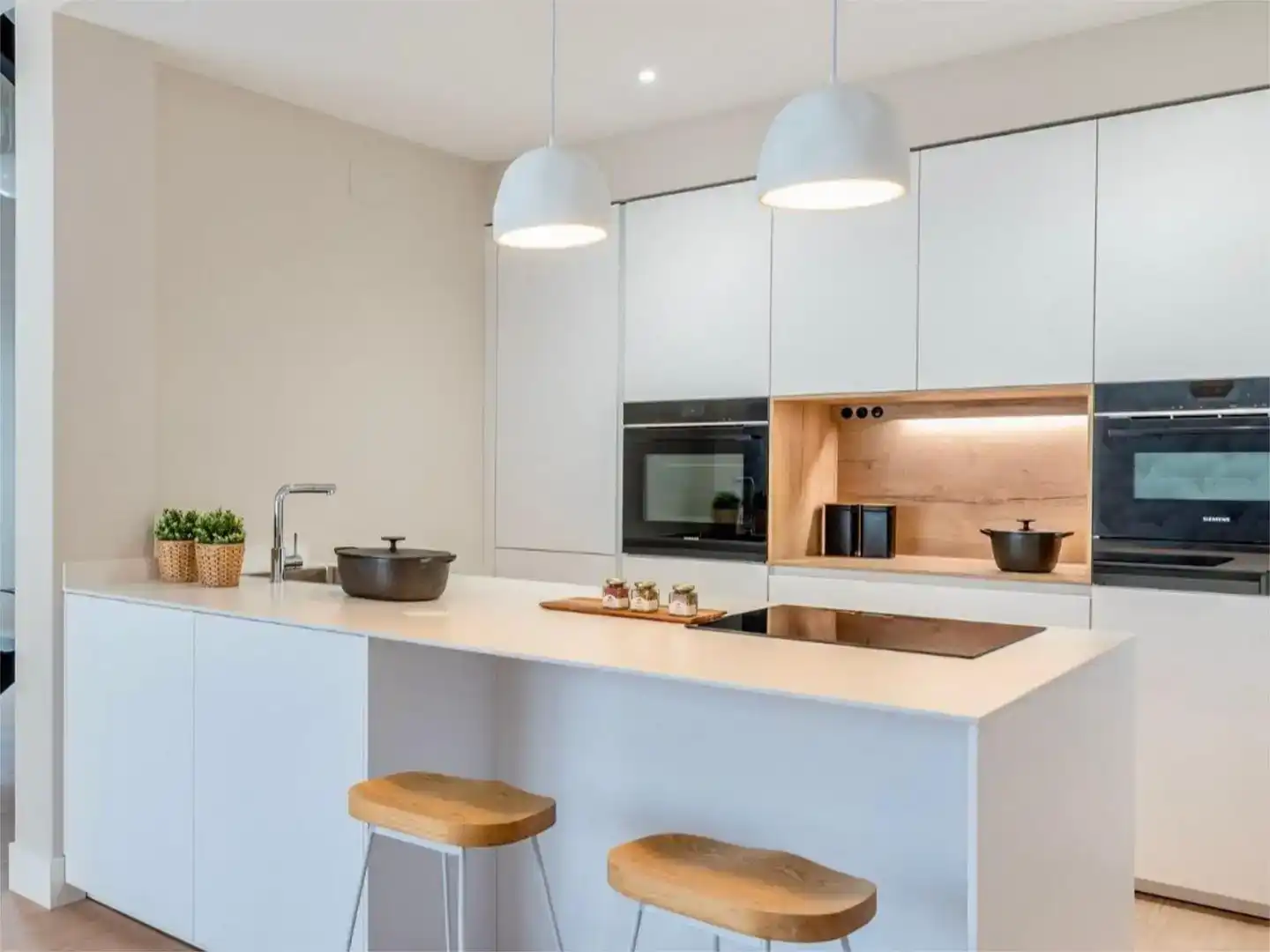 Cocina de Casa o chalet de alquiler en Vilagarcía de Arousa con Aire acondicionado, Jardín privado y Amueblado
