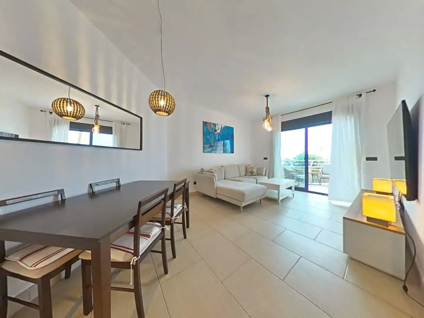Sala de estar de Planta baja en venta en Mont-roig del Camp con Aire acondicionado, Jardín privado y Terraza