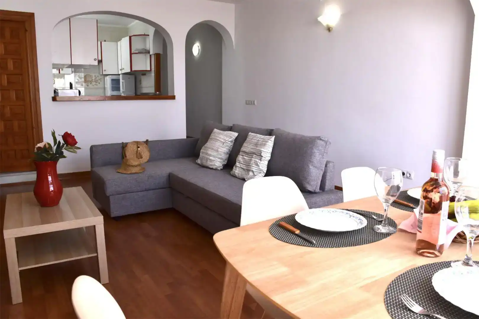 Living room of Flat for rent in Nerja  with Air Conditioner, Private garden and Swimming Pool