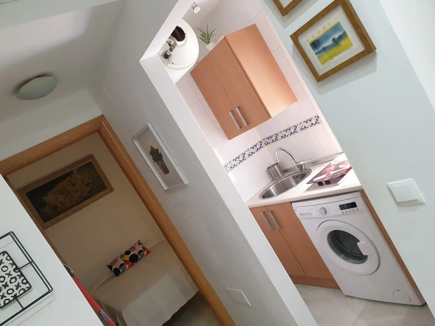 Küche von Wohnung zur Miete in Málaga mit Möbliert und Waschmaschine