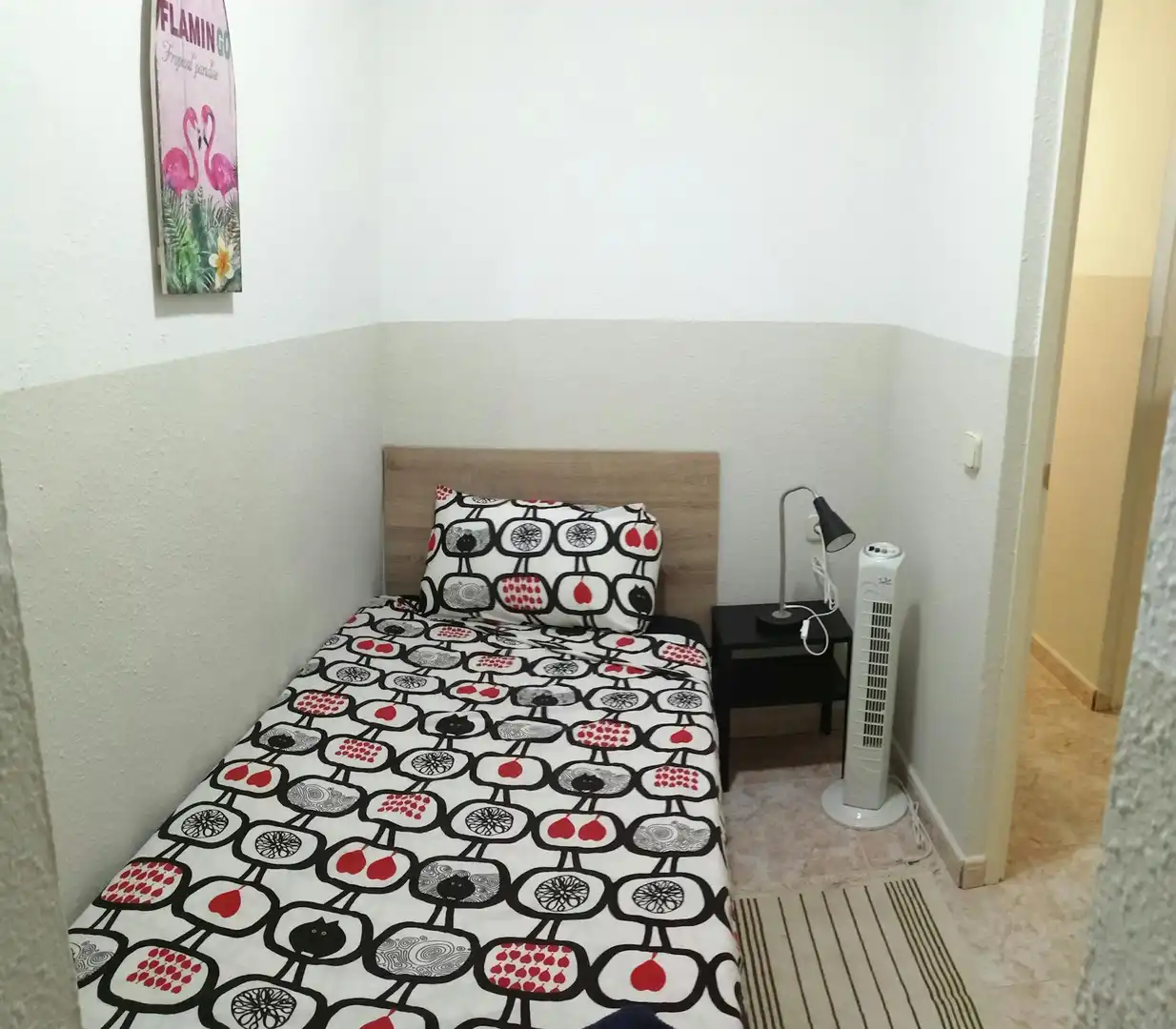 Schlafzimmer von Wohnung zur untervermieten in Barcelona mit Waschmaschine