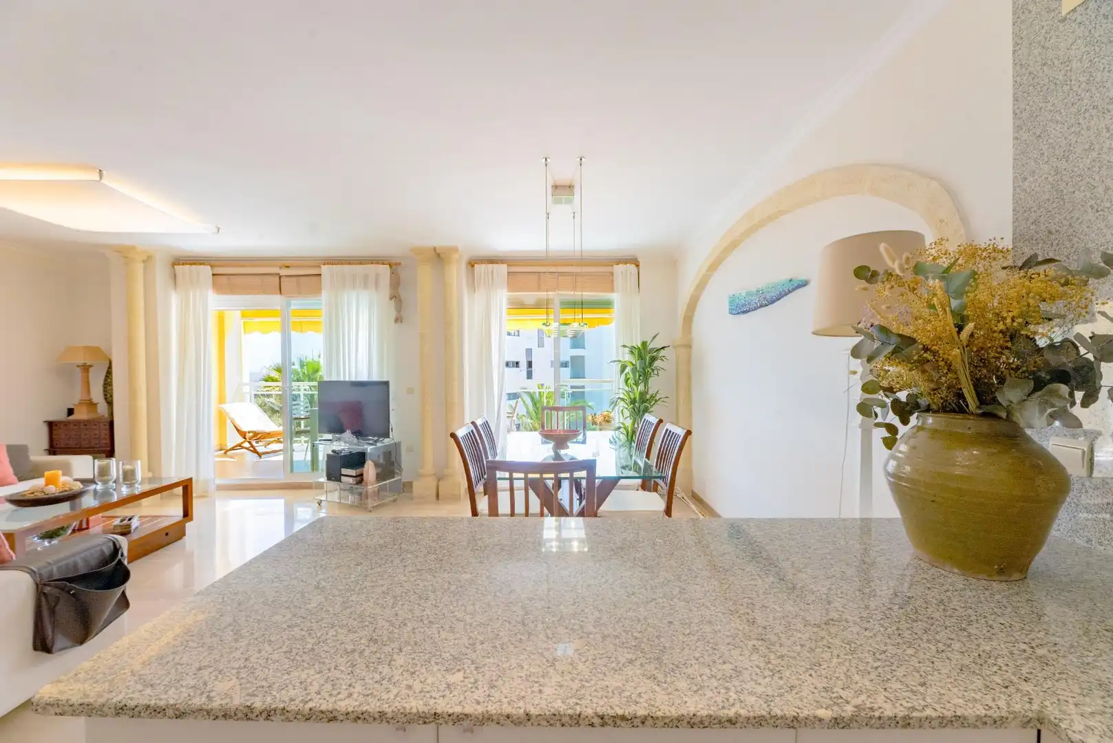 Comedor de Piso en venta en Jávea / Xàbia con Aire acondicionado, Jardín privado y Terraza