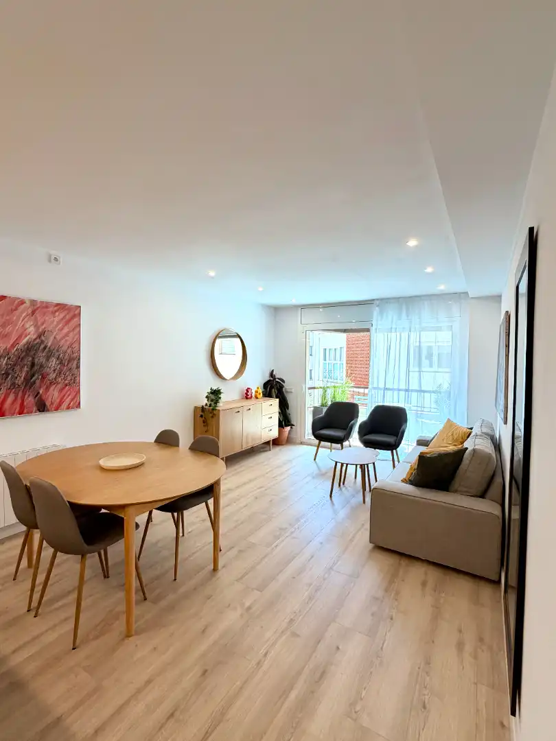 Sala de estar de Piso en venta en Girona con Aire acondicionado, Calefacción y Parquet