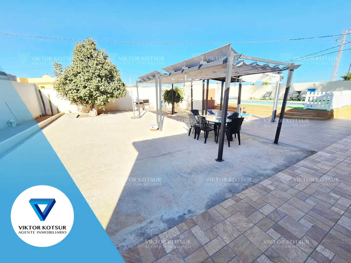 Terraza de Finca rústica en venta en Roquetas de Mar con Jardín privado, Terraza y Piscina