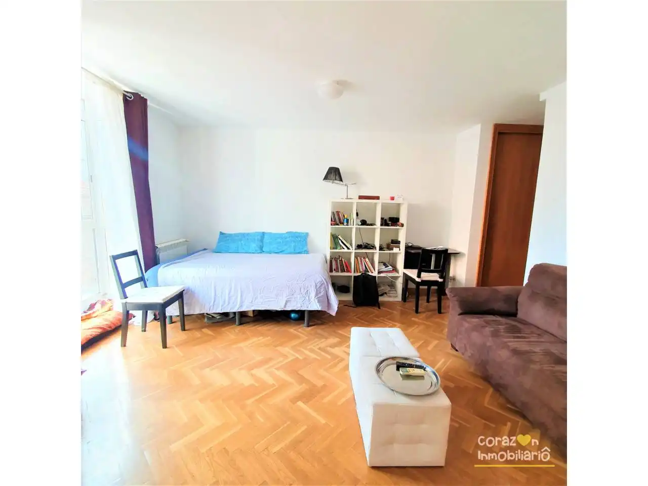 Bedroom of Study for rent in Madrid  with Air Conditioner, Parquet flooring and Storage room