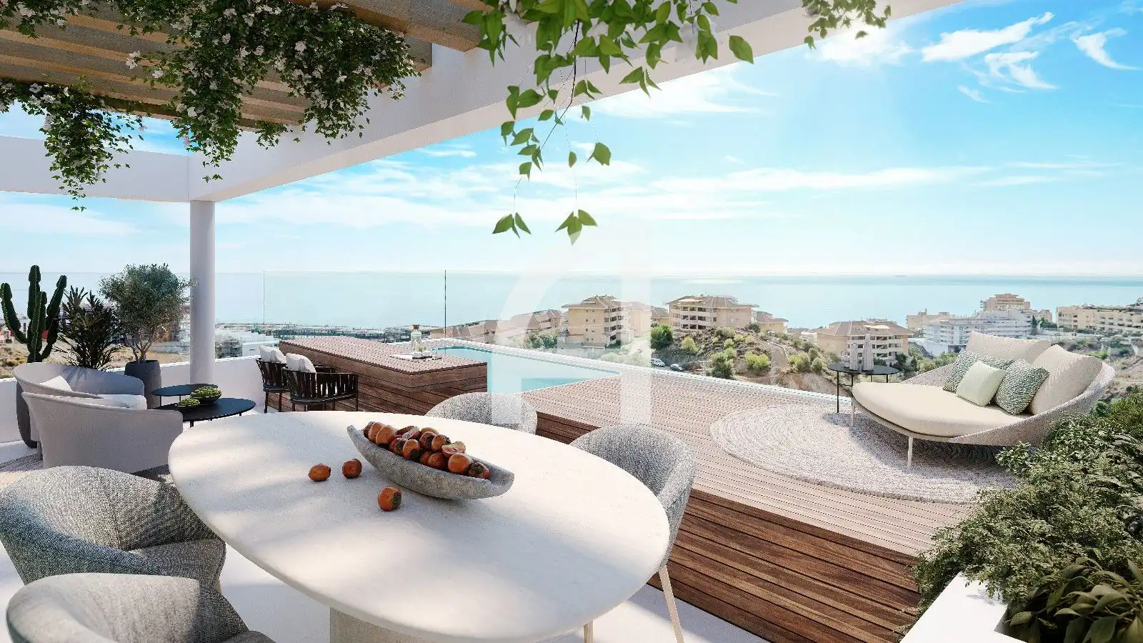 Terraza de Casa adosada en venta en Fuengirola con Aire acondicionado, Calefacción y Jardín privado