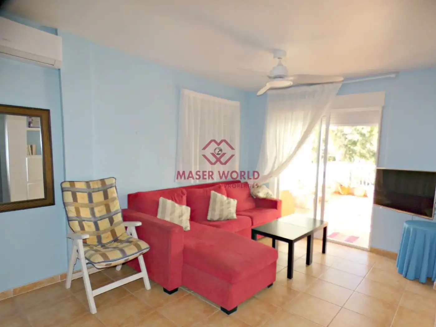 Sala de estar de Piso en venta en Cartagena con Aire acondicionado, Terraza y Amueblado