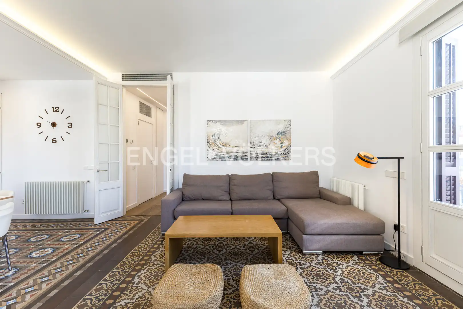 Sala d'estar de Pis de lloguer en Barcelona amb Aire condicionat, Calefacció i Parquet