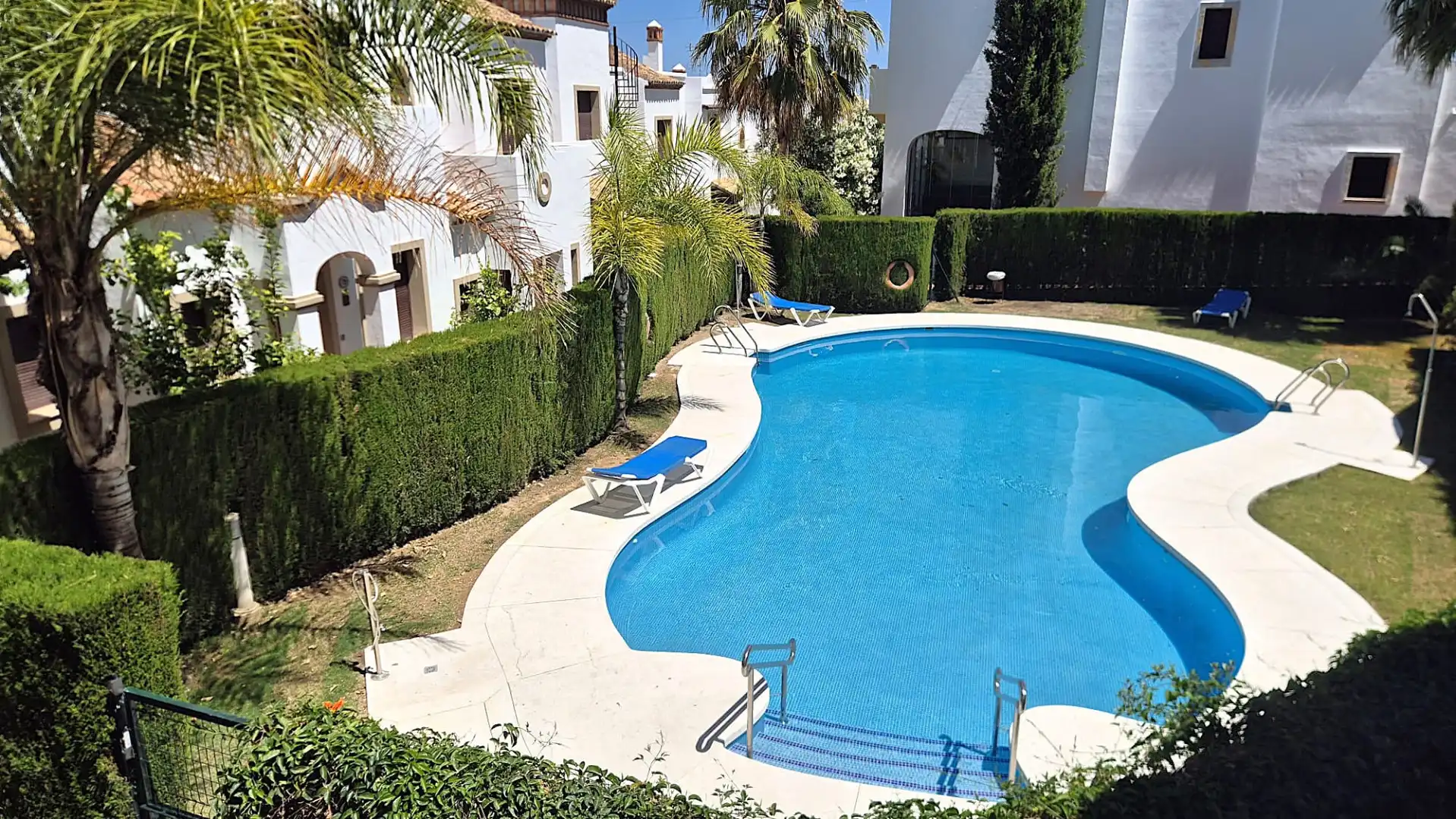 Swimming pool of Detached homes for sale in Estepona  with Air Conditioner, Terrace and Storage room