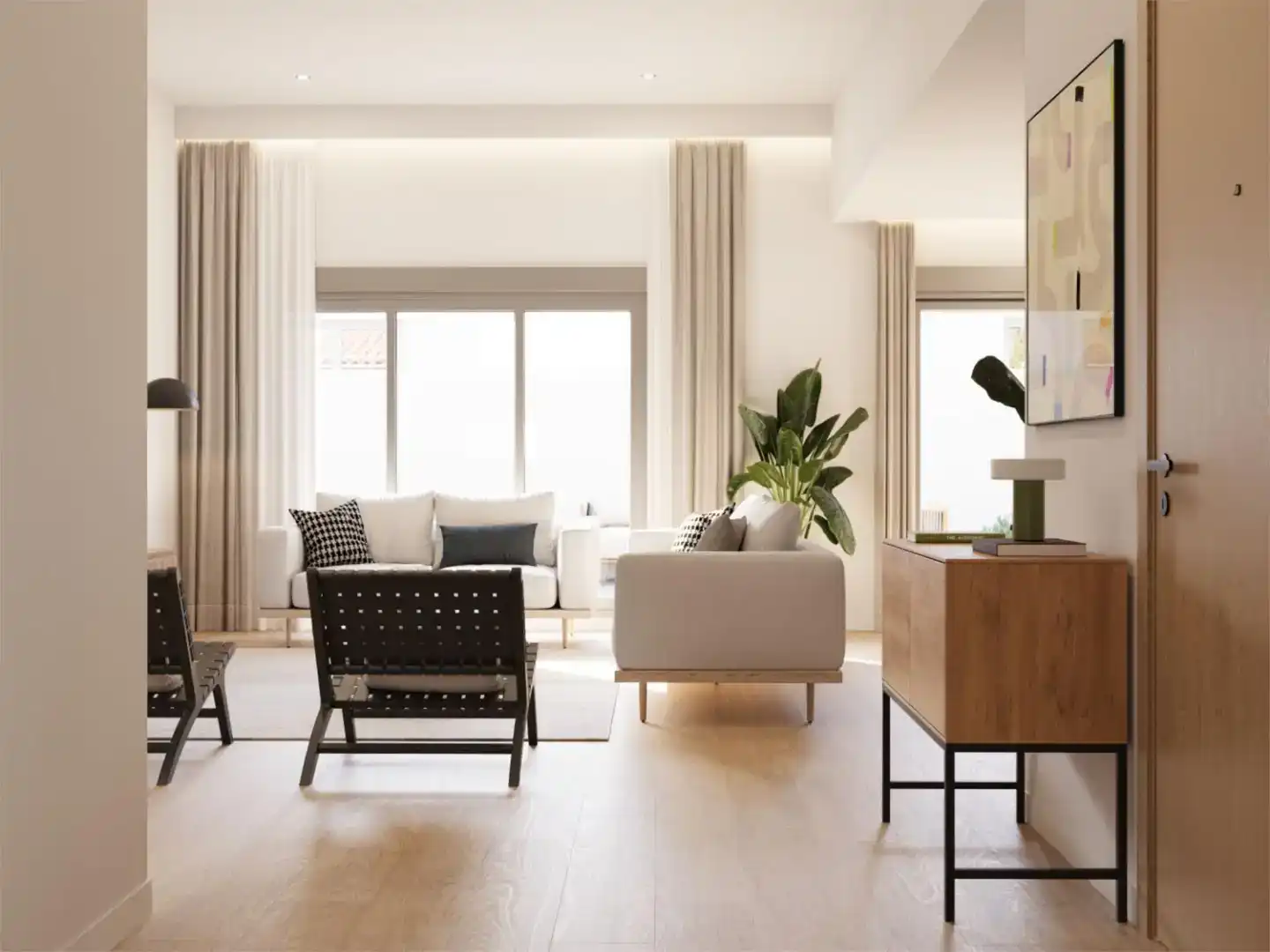 Sala de estar de Piso en venta en Mota del Cuervo con Jardín privado