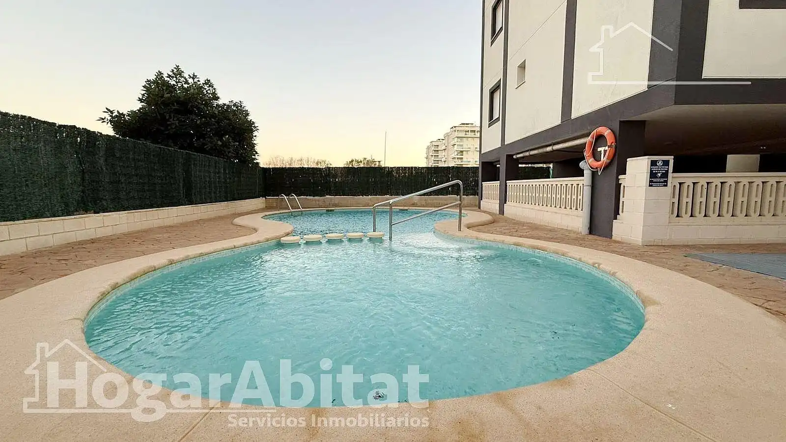 Swimming pool of Flat for sale in Piles  with Private garden, Terrace and Furnished