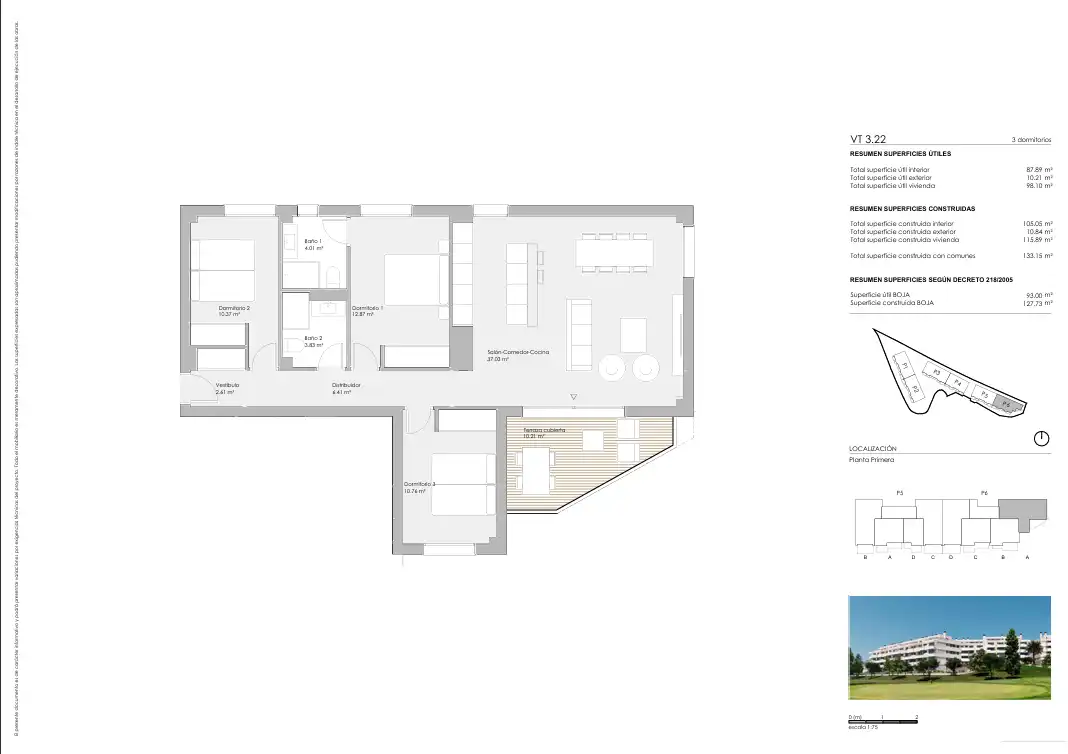 Apartament amb terrassa en venda a El Faro de Calaburra - Chaparral, imagen 7