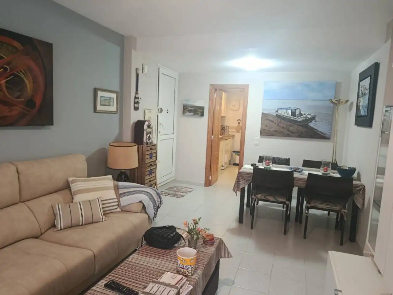 Living room of Flat for sale in Vinaròs  with Private garden, Terrace and Furnished