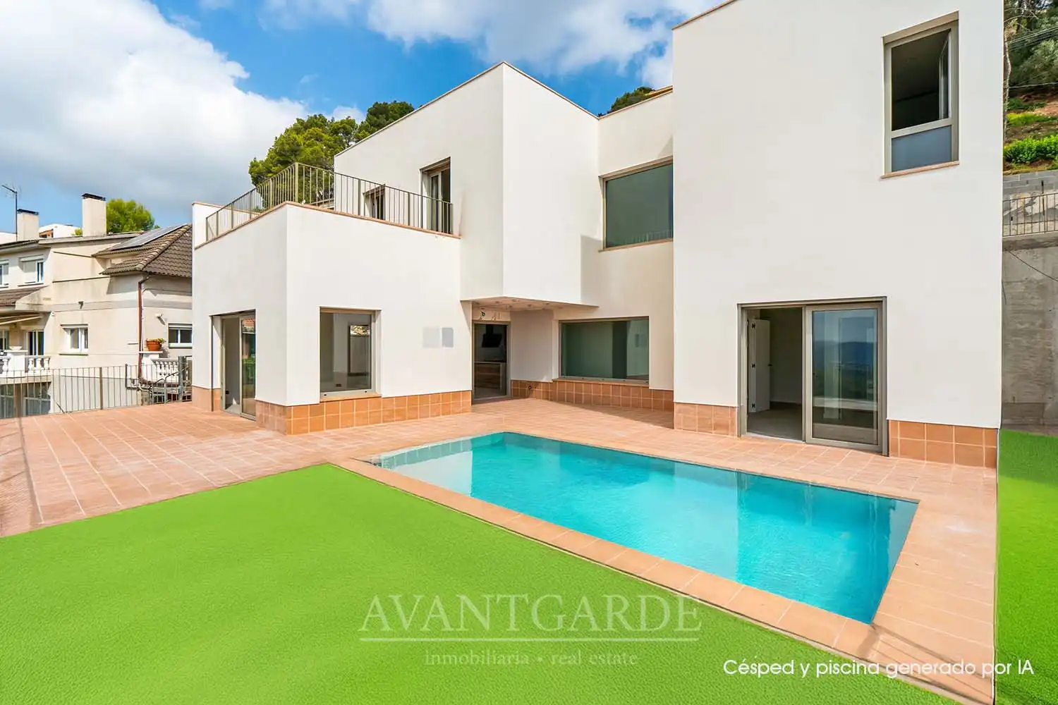 Vista exterior de Casa o xalet en venda en Pallejà amb Aire condicionat, Calefacció i Jardí privat